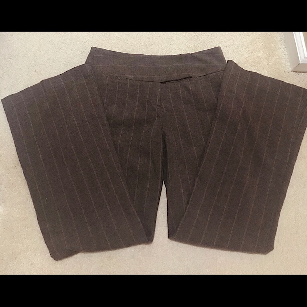 🔥EUC BOUTIQUE IN LA DRESS PANTS THEY ARE LINED BROWN&TAN VERY CHIC&STYLISH